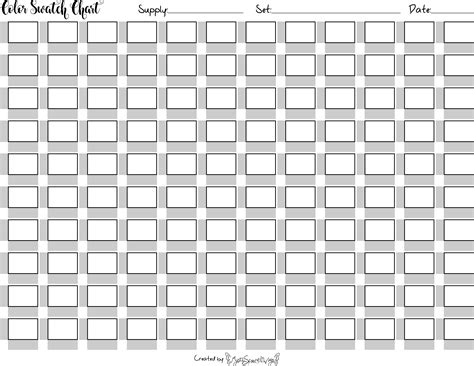 Free Printable Blank Color Swatch Chart